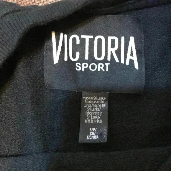 Victoria’s Secret Black Cold Shoulder Sweatshirt - Picture 2 of 4